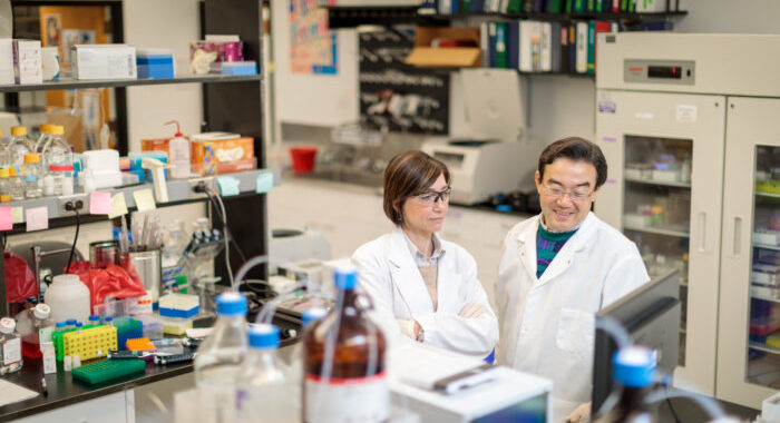 RenovoVita NMN NAD+ with-n Shin-Ichiro Imai, MD, PhD, (right) and Alessia Grozio, PhD, scientists at Washington University School of Medicine in St. Louis