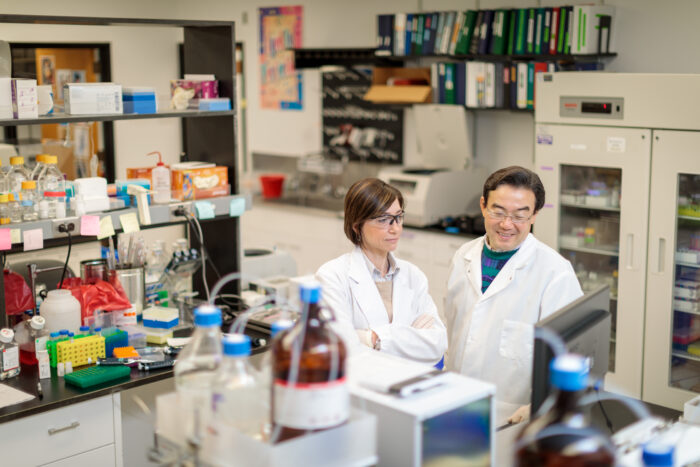 RenovoVita NMN NAD+ with-n Shin-Ichiro Imai, MD, PhD, (right) and Alessia Grozio, PhD, scientists at Washington University School of Medicine in St. Louis